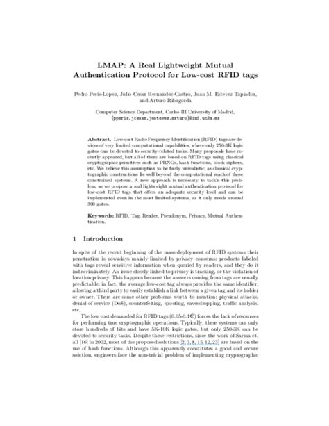 LMAP: A Real Lightweight Mutual Authentication Protocol for 